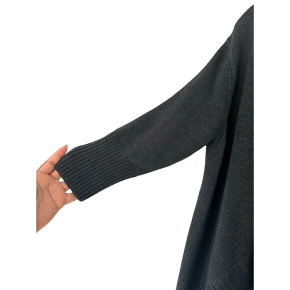 Eileen Fisher Cardigan Black Wool Soft Cozy Cable Knit Oversized Relaxed Size XL - Picture 5 of 11